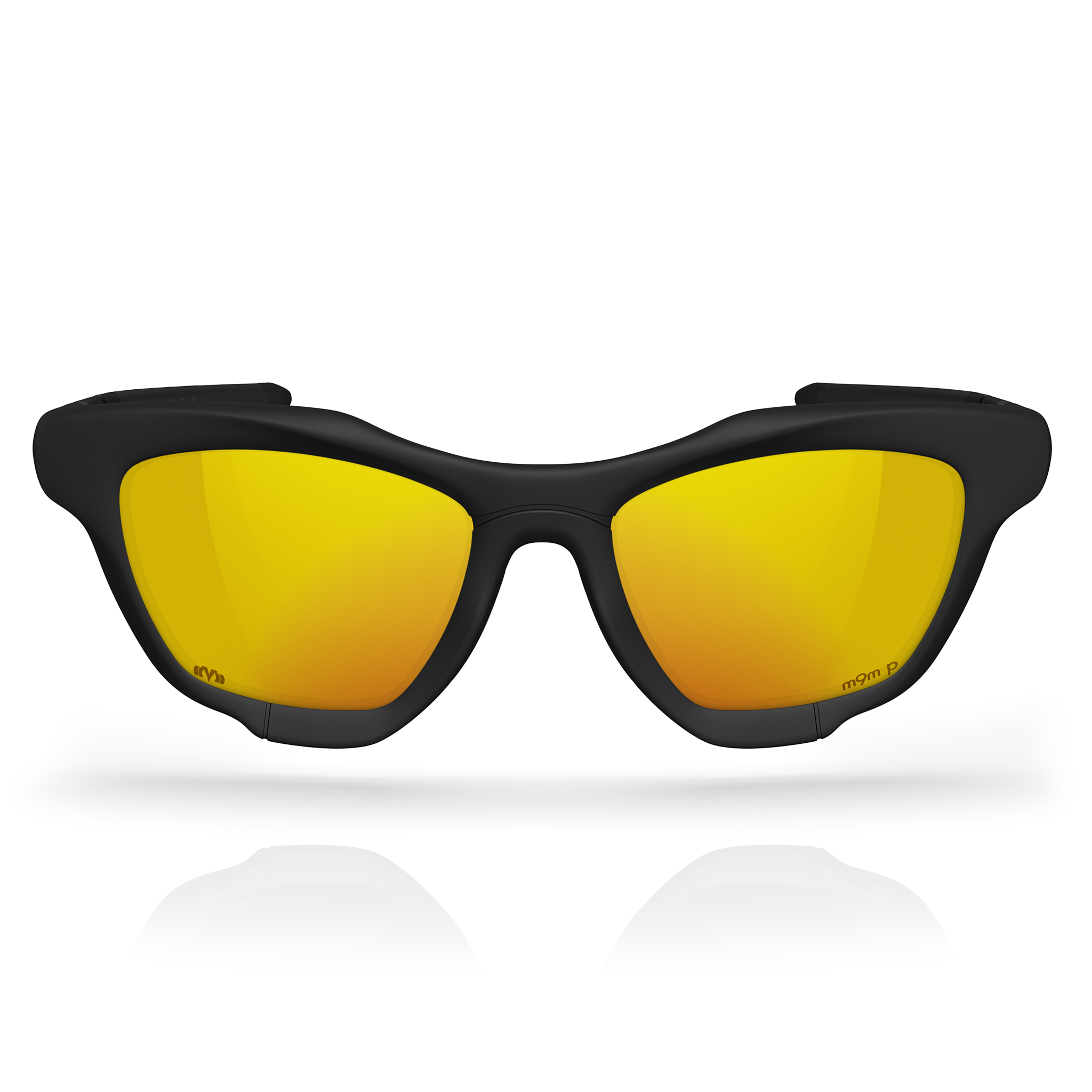 Version 5.2 - マットマックスブラック / ゴールド偏光ミラー